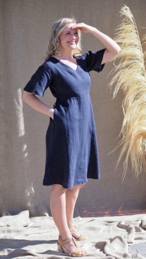 Kort morkebla_ kjole-31